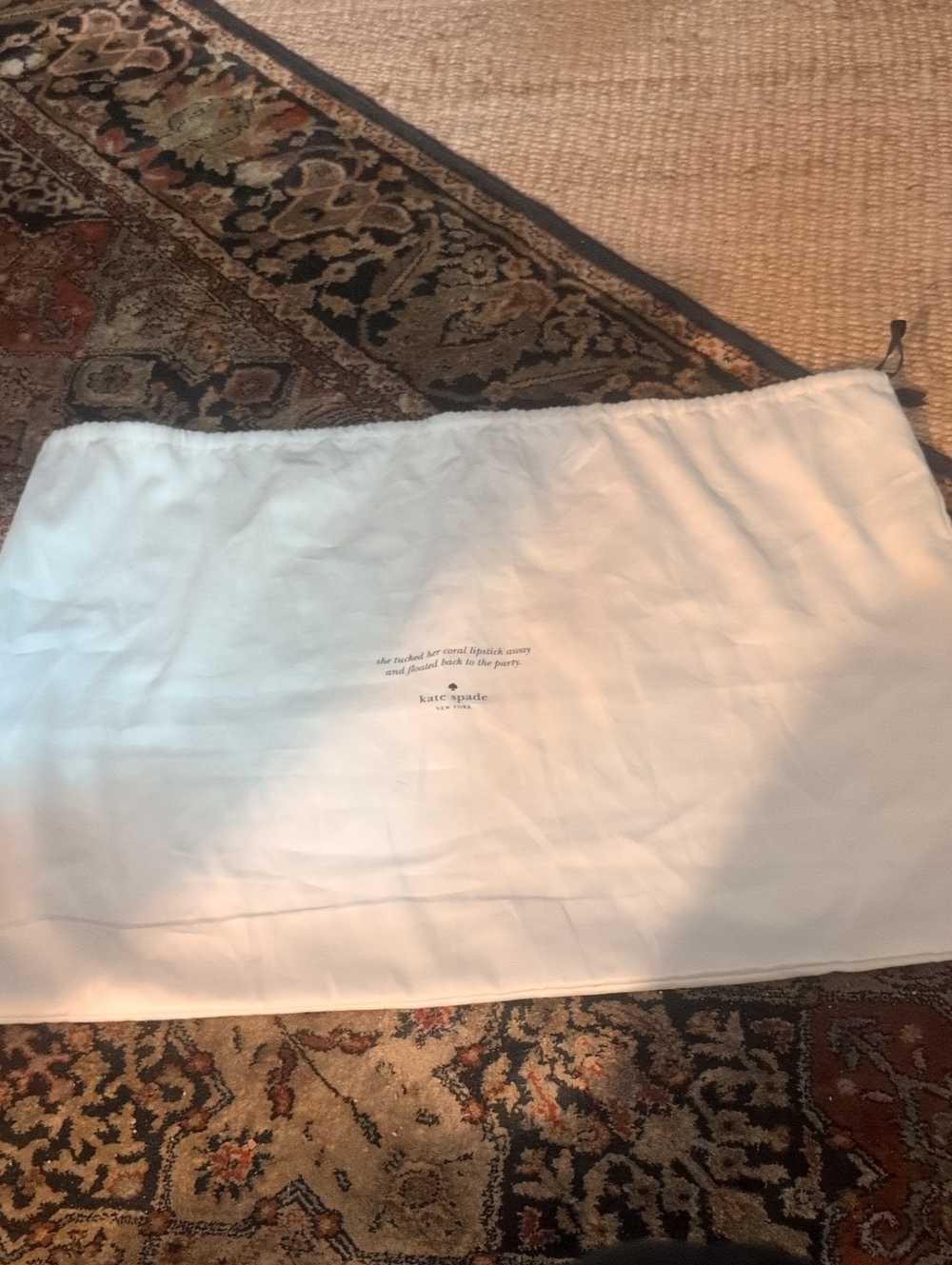 Large Kate Spade White Dust Bag